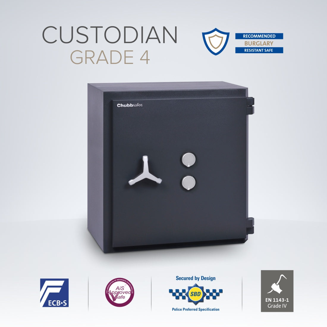 Chubbsafes, Custodian Eurograde 4 Safe - Size: 110 - DUAL KEY LOCKING