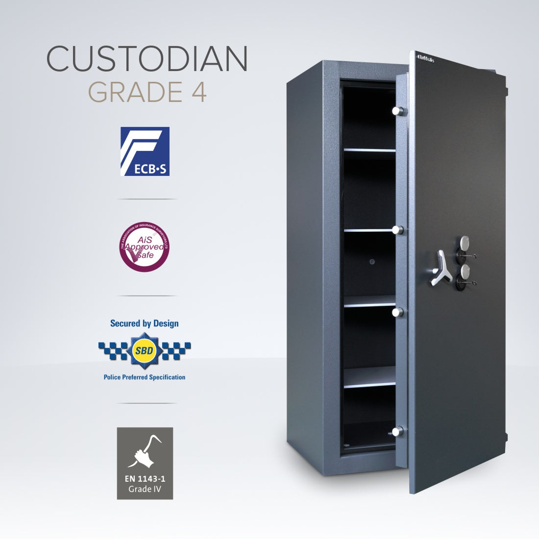 Chubbsafes, Custodian Eurograde 4 Safe - Size: 600 - DUAL KEY LOCKING